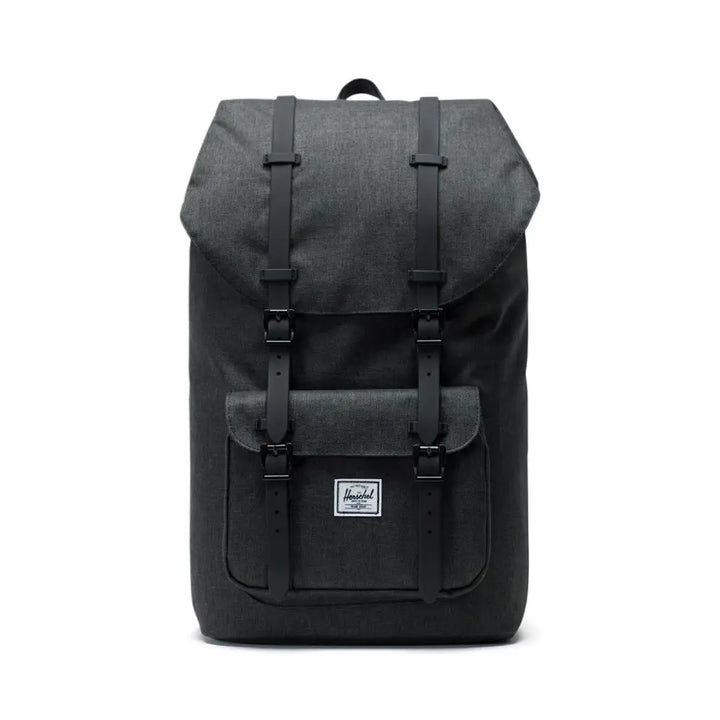 Herschel Little America Black Crosshatch/Black Rubber 15" תיק גב הרשל ליטל אמריקה שחור-אפור