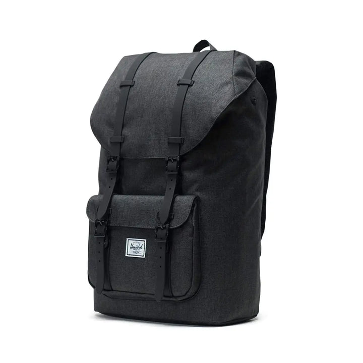 Herschel Little America Black Crosshatch/Black Rubber 15" תיק גב הרשל ליטל אמריקה שחור-אפור