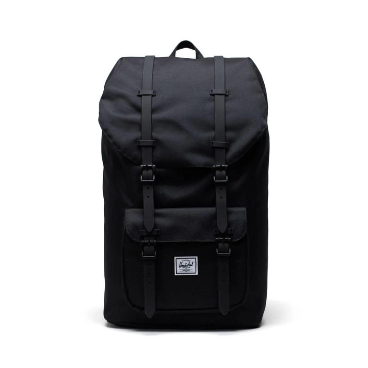 Herschel Little America 15" Black /Black Rubber תיק גב הרשל 25 ליטר