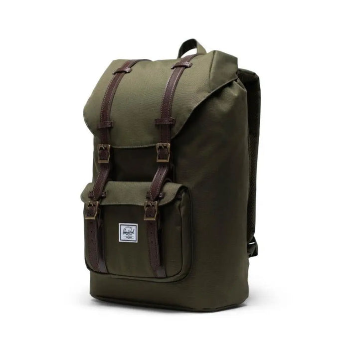 Herschel Little America Mid Vol 13" Ivy Green/Chicory Coffee תיק גב הרשל 17 ליטר