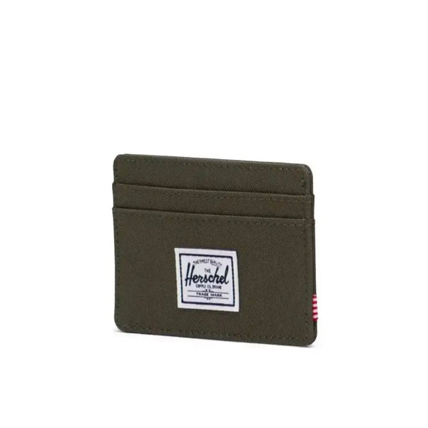 Herschel Charlie Ivy Green Wallet ארנק בד הרשל ירוק-אפור