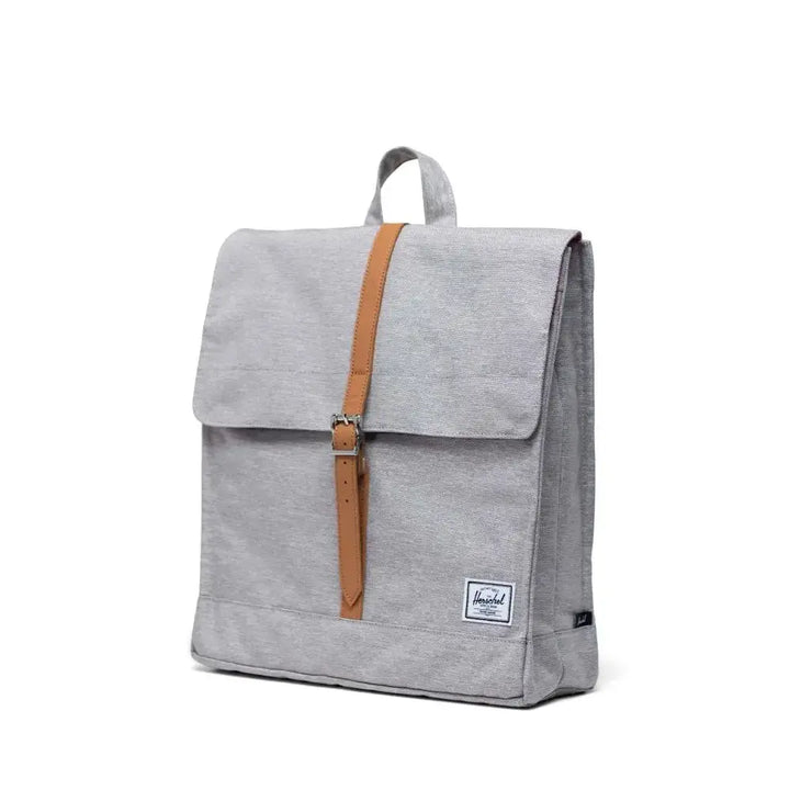 Herschel City Mid-Volume Grey Crosshatch/Natural תיק גב הרשל סיטי אפור בהיר