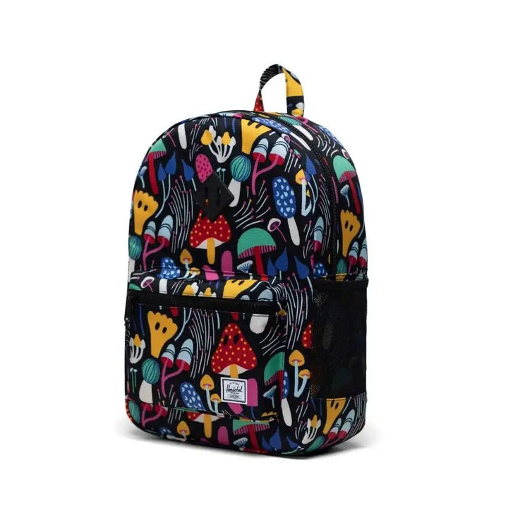 Herschel Heritage Youth XL Emperial Mashrooms Black תיק גב לילדים הרשל הריטאג' פטריות