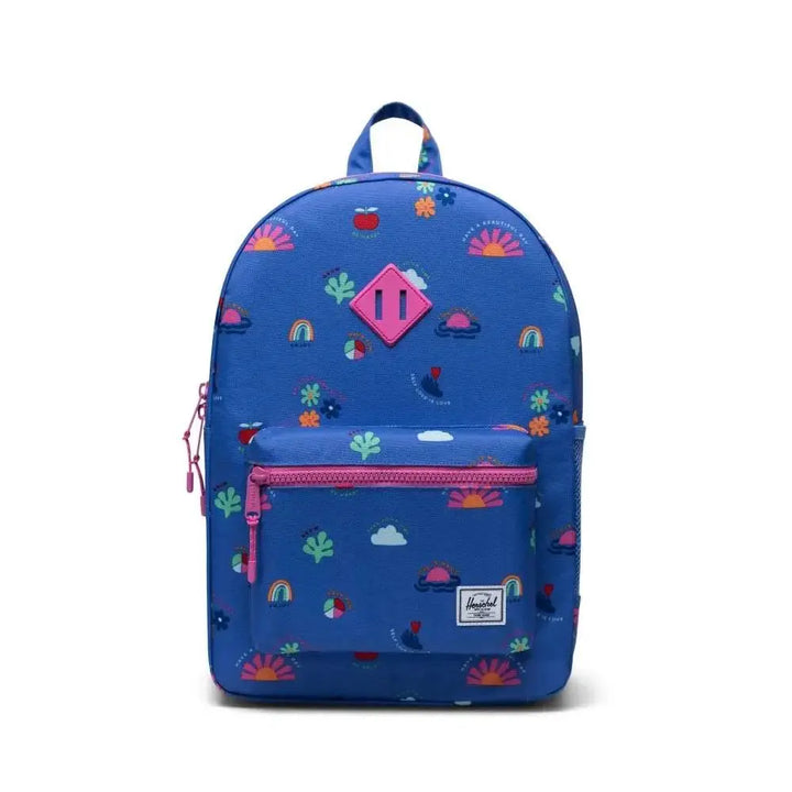 Herschel Heritage Youth XL Emperial Self Love Baja Blue תיק גב לילדים הרשל הריטאג' צבעוני