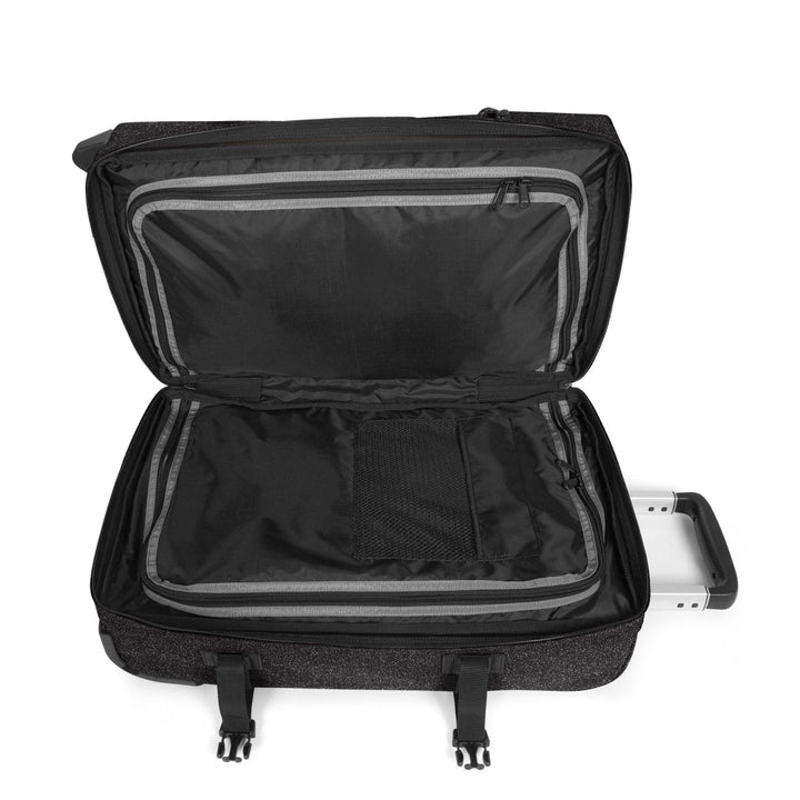 Eastpak Transit'r S Spark Black מזוודת טרולי איסטפק שחור נצנצים