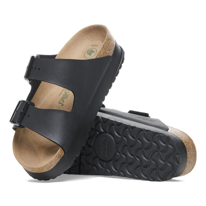 Birkenstock Arizona Papillio Flex Platform כפכפי בירקנשטוק שחורות לנשים בשיתוף פעולה עם פפיליו