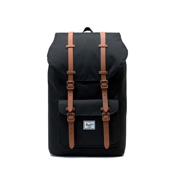 Herschel Little America 15" Black/Saddle Brown תיק גב הרשל 25 ליטר