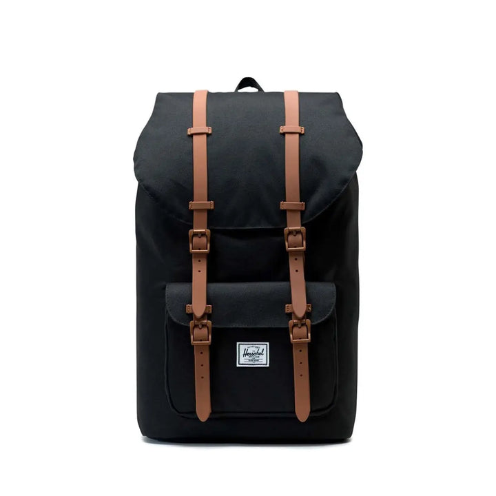 Herschel Little America 15" Black/Saddle Brown תיק גב הרשל 25 ליטר