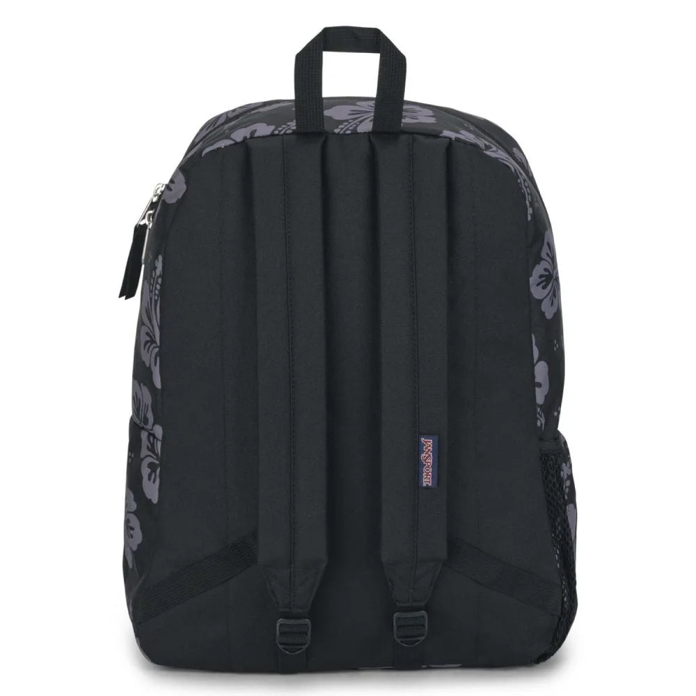 Jansport Cross Town Luau Life תיק ג'נספורט פרחוני שחור אפור