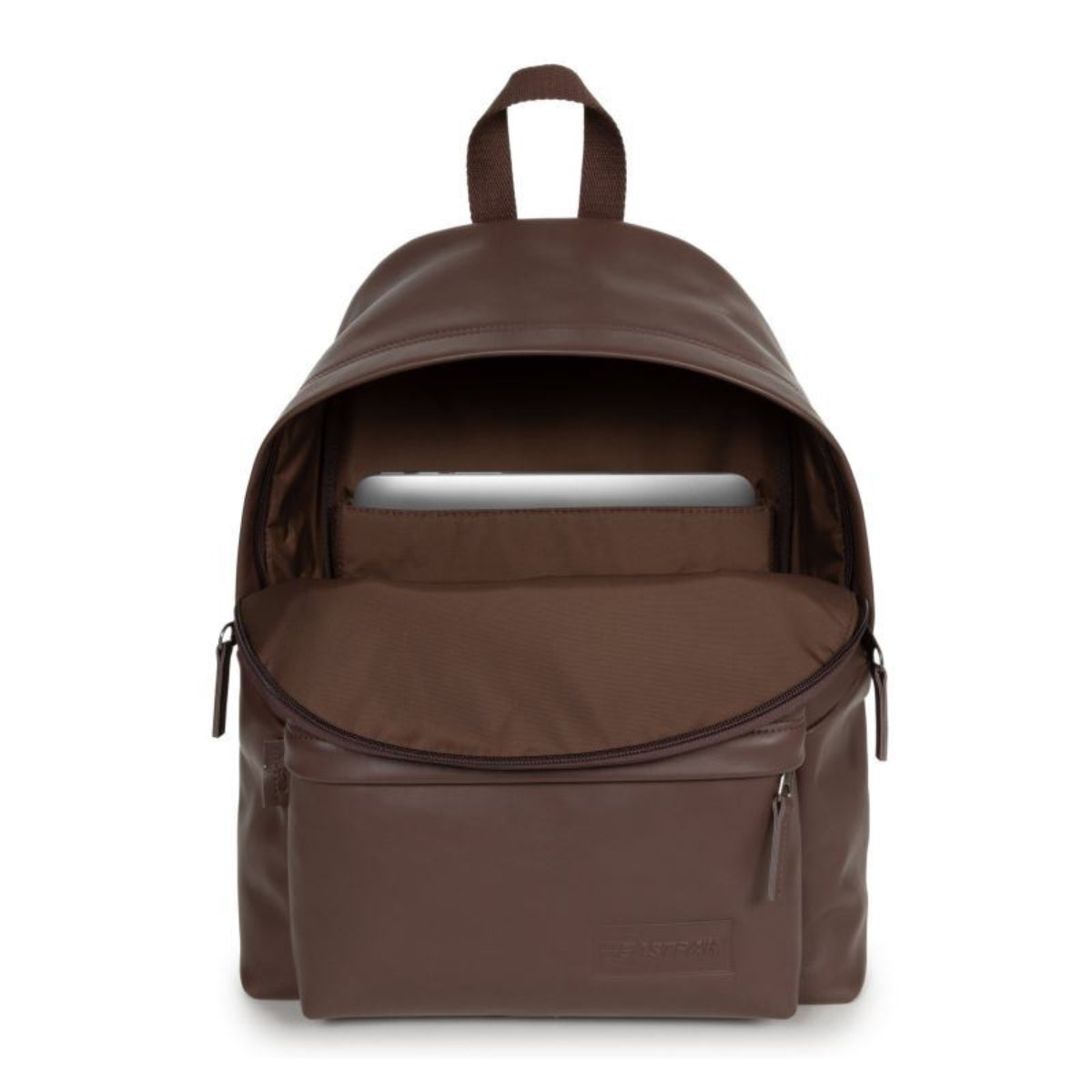 Eastpak Padded Pak'r Brown Leather תיק גב איסטפק למחשב נייד מעור חום