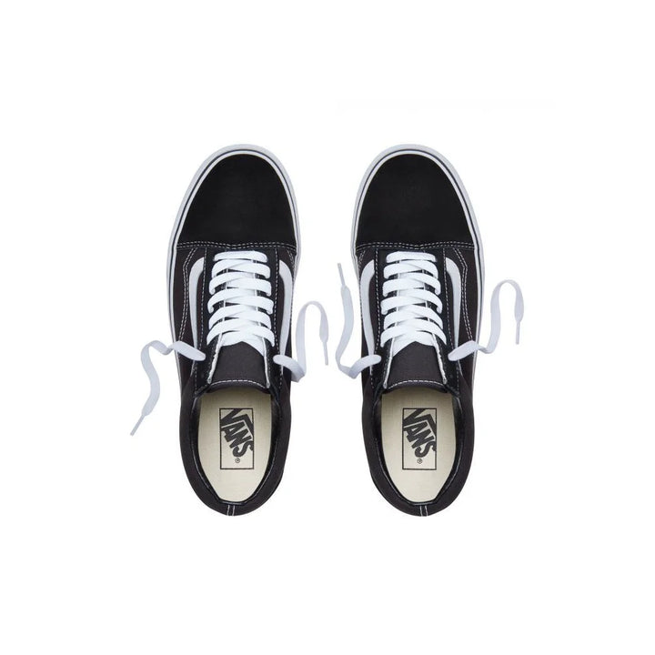 Vans Old Skool Platform נעלי ואנס פלטפורמה שחור לבן לאישה