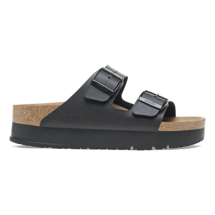 Birkenstock Arizona Papillio Flex Platform כפכפי בירקנשטוק שחורות לנשים בשיתוף פעולה עם פפיליו