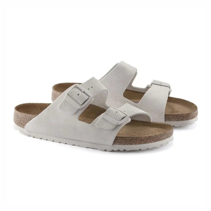 Birkenstock Arizona BS כפכפי בירקנשטוק לאישה זמש אפור