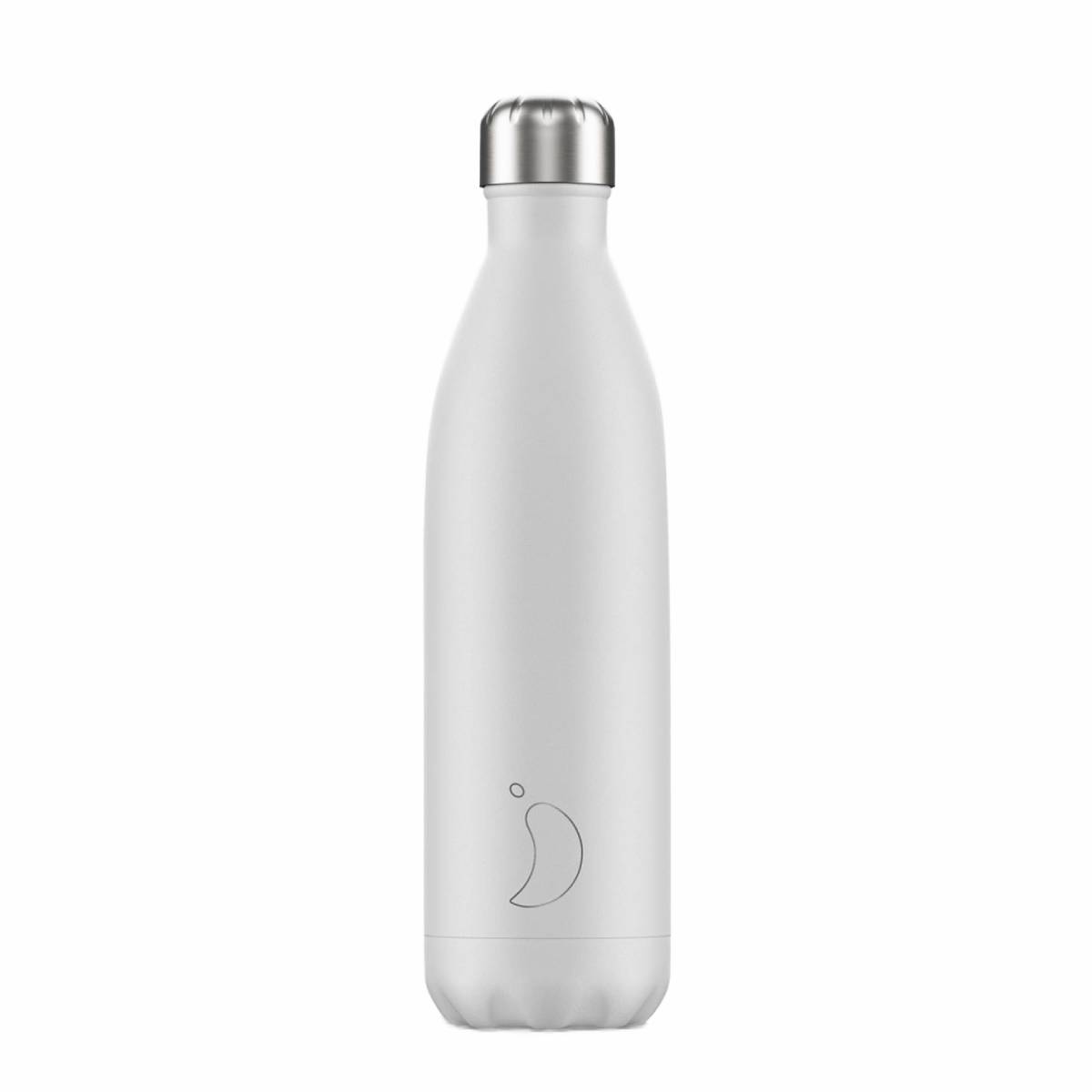 Chilly's Bottles White Monochrome 500ml בקבוק מים רב פעמי