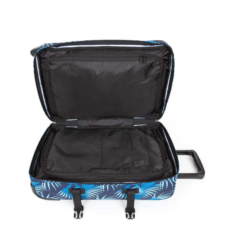 Eastpak Tranverz S Brize Navy Grade מזוודת טרולי איסטפק הדפס עלים