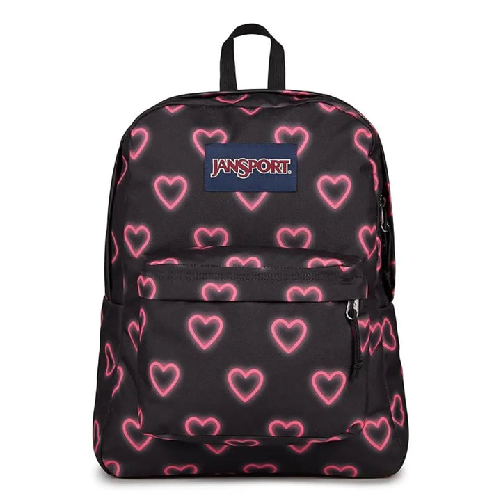 Jansport Superbreak One תיק גב ג'נספורט שחור לבבות