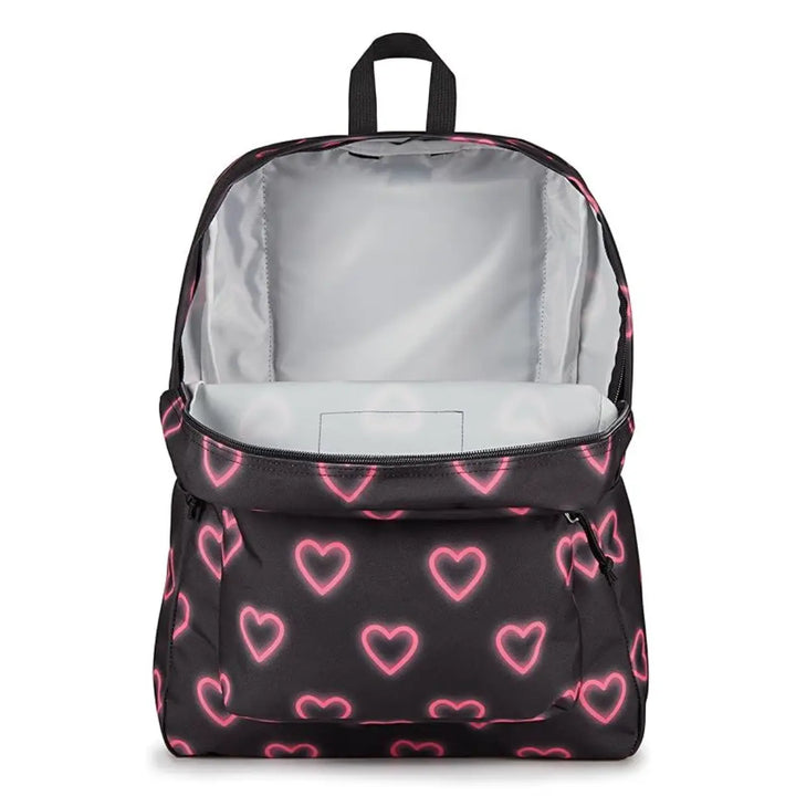 Jansport Superbreak One תיק גב ג'נספורט שחור לבבות