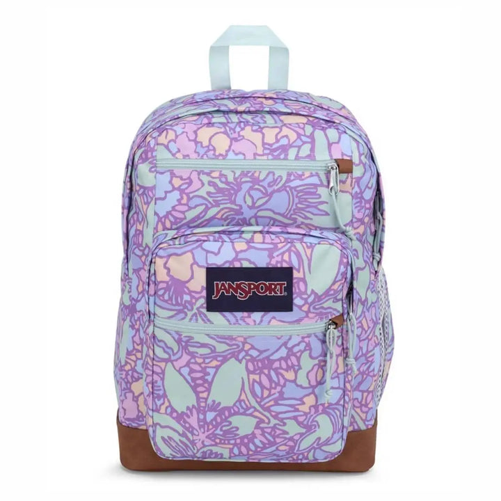 Jansport Cool Student תיק גב ג'נספורט ללפטופ סגול לילך פרחוני