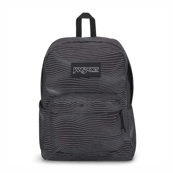 Jansport Superbreak Plus תיק ג'נספורט למחשב נייד 15 - שחור לבן