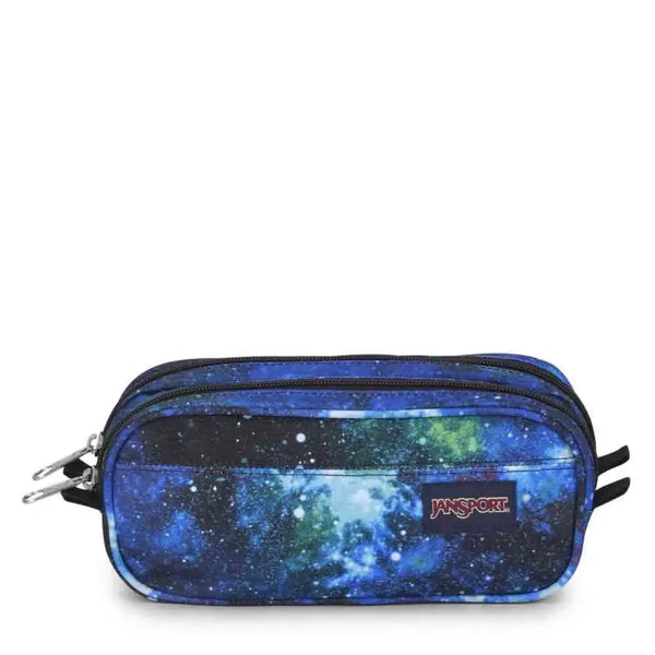 Jansport Large Accessory Pouch קלמר שני תאים ג'נספורט כחול גלקסיה