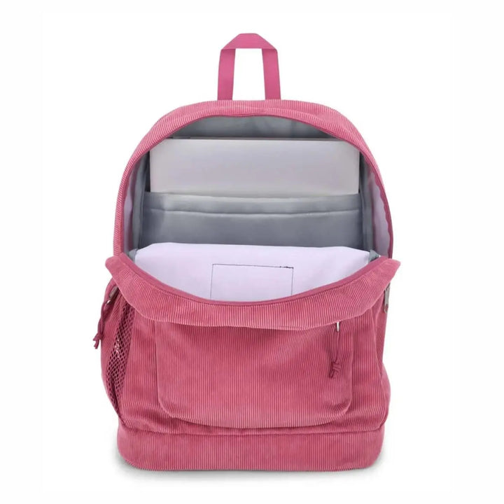 Jansport Cross Town Plus Remix תיק גב ג'נספורט ללפטופ קורדרוי-ורוד