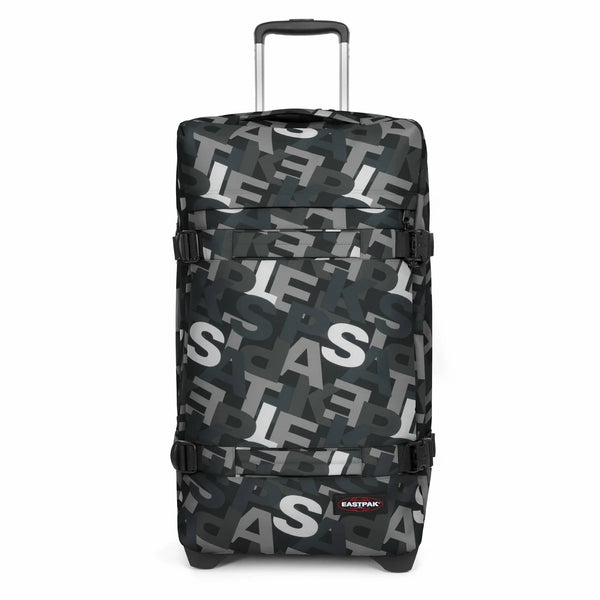 Eastpak Tranverz L | מזוודה גדולה הדפס אותיות  בגווני אפור