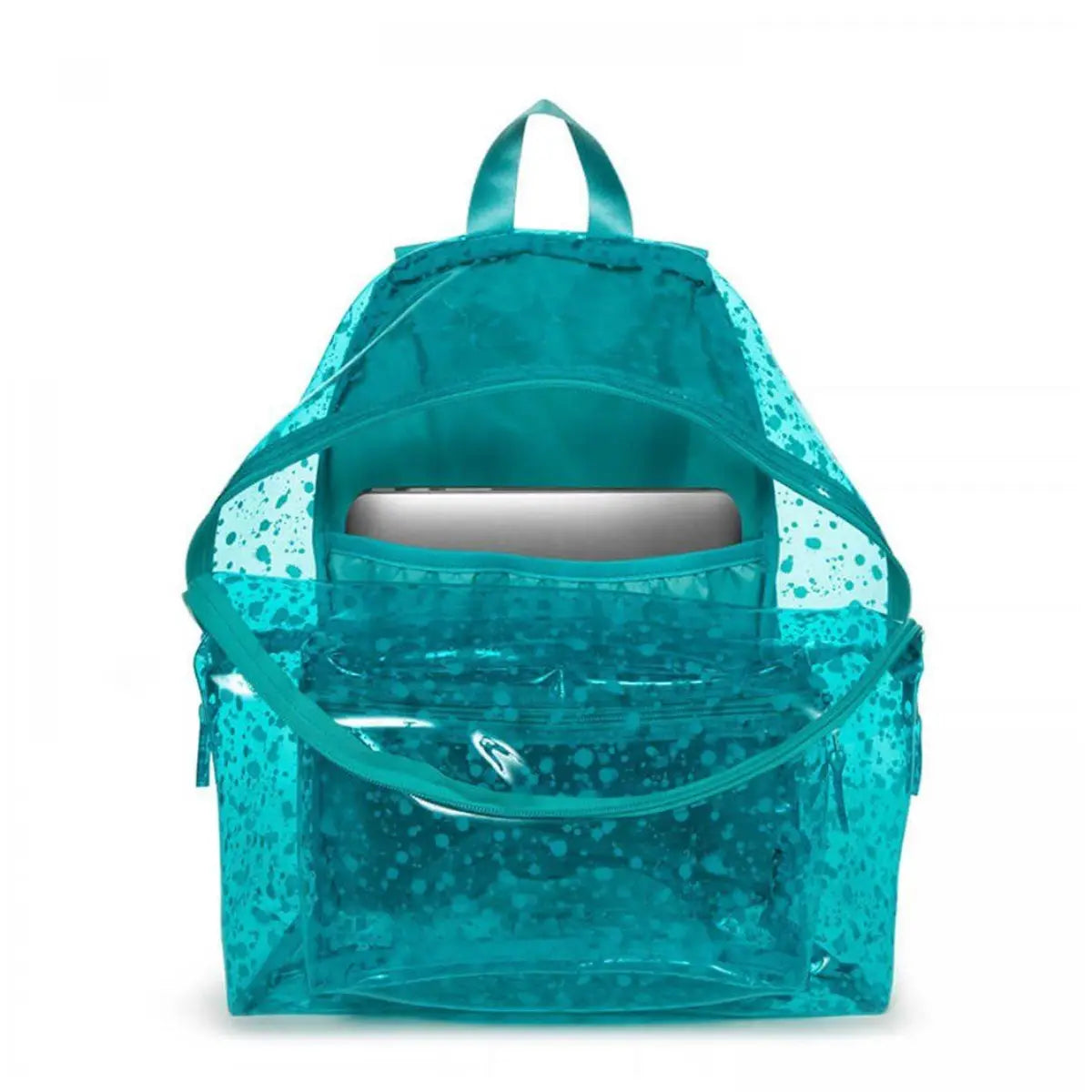 Eastpak Padded Pak'r Splash Lagoon תיק גב איסטפק כחול שקוף למחשב נייד