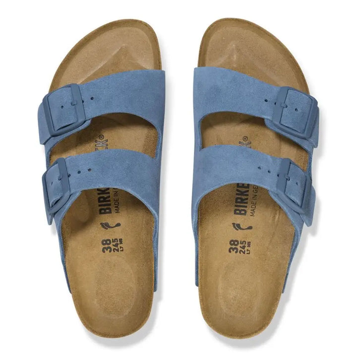 Birkenstock Arizona BS כפכפי בירקנשטוק לאישה זמש כחול