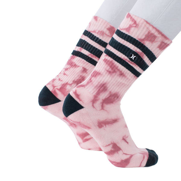 Hurley H2O Dri Tie Dye Pink זוג גרבי הארלי ורוד טאי-דאי