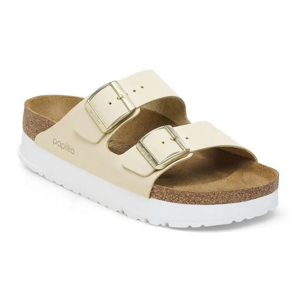 Birkenstock Arizona Pap Flex Platform כפכפי בירקנשטוק בז' לנשים בשיתוף פעולה עם פפיליו