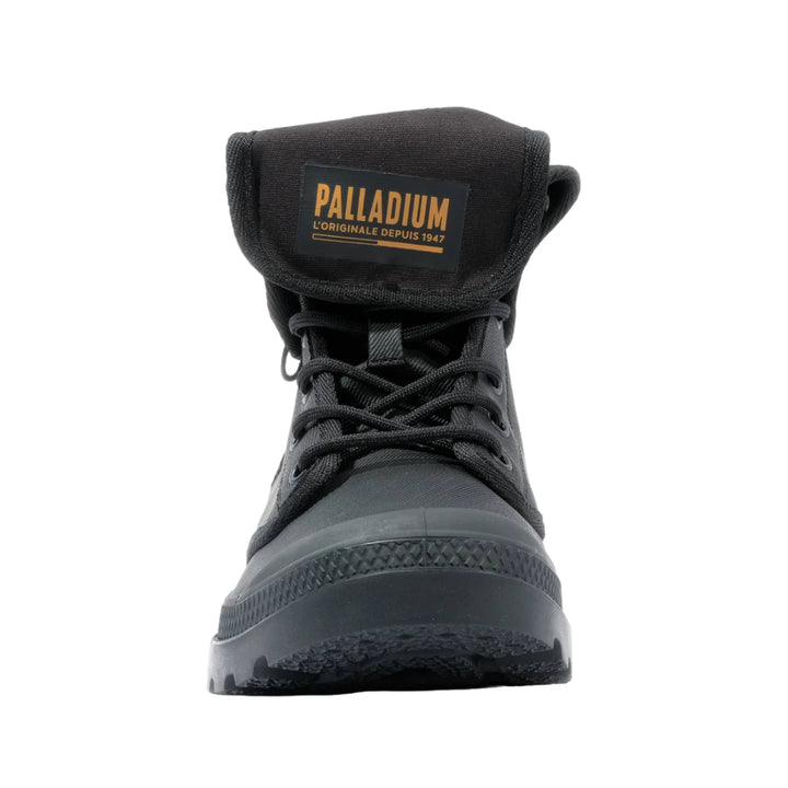 Palladium Baggy Coated Black נעלי פלדיום שחורות עם קיפול לגבר