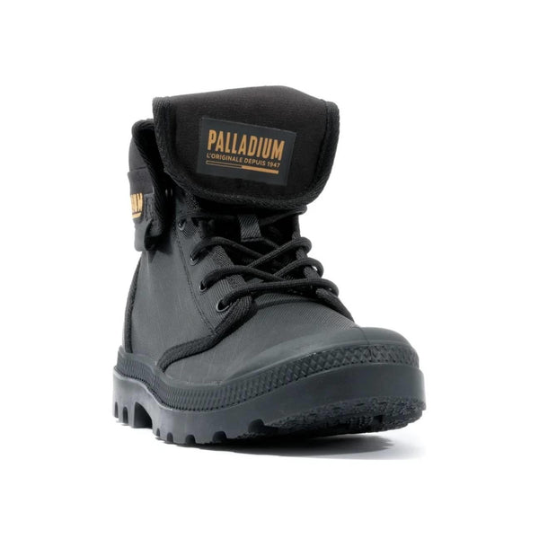 Palladium Baggy Coated Black נעלי פלדיום שחורות עם קיפול לגבר