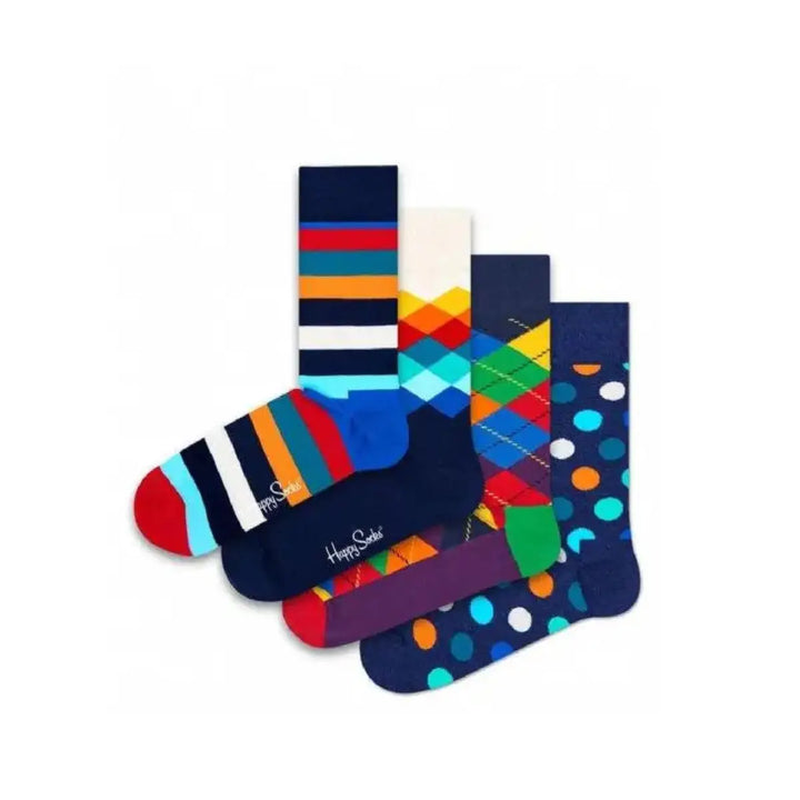 Happy Socks מארז 4 זוגות גרביים צבעוניות מידה 41-46