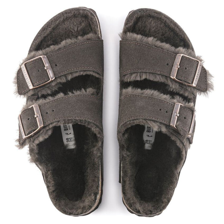 Birkenstock Arizona Shearling Mocca כפכפי בירקנשטוק פרוותיות לאישה