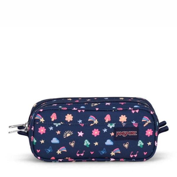 Jansport Large Accessory Pouch קלמר שני תאים ג'נפסורט כחול איורים