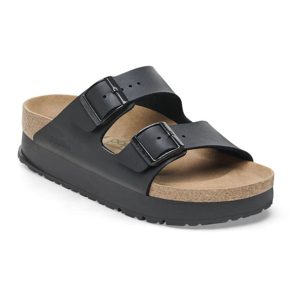 Birkenstock Arizona Papillio Flex Platform כפכפי בירקנשטוק שחורות לנשים בשיתוף פעולה עם פפיליו