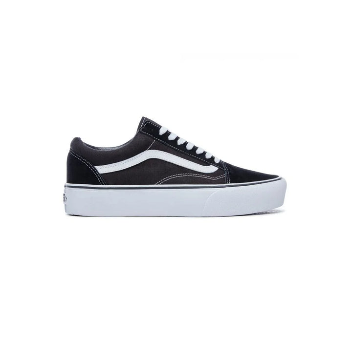 Vans Old Skool Platform נעלי ואנס פלטפורמה שחור לבן לאישה