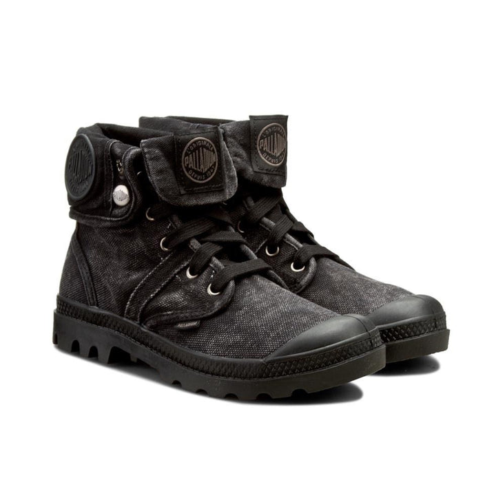 Palladium Pallabrouse Baggy נעלי פלדיום עם קיפול לגבר שחור מטאלי