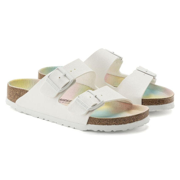 Birkenstock Arizona BS כפכפי בירקנשטוק אריזונה לבן-קשת