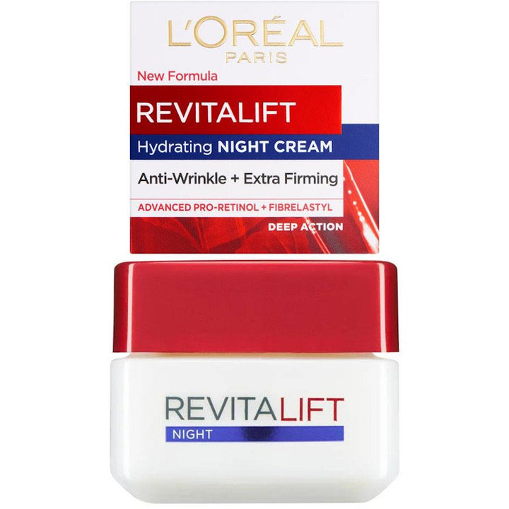 L'Oreal | Revitalift Hydrating Night Cream Anti Wrinkle+Extra Firming | 50ml | קרם לילה