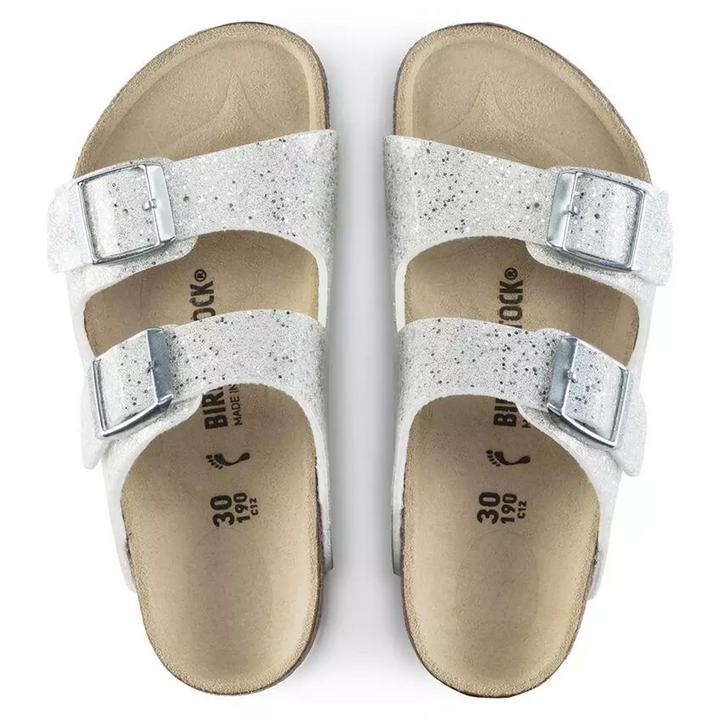 Birkenstock Kids Arizona BS - כפכפי בירקנשטוק לילדות - נצנצים כסף