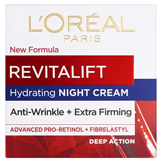 L'Oreal | Revitalift Hydrating Night Cream Anti Wrinkle+Extra Firming | 50ml | קרם לילה