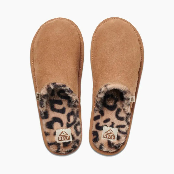 Reef Cozy Slipper נעלי בית סגורות לאישה חום מנומר