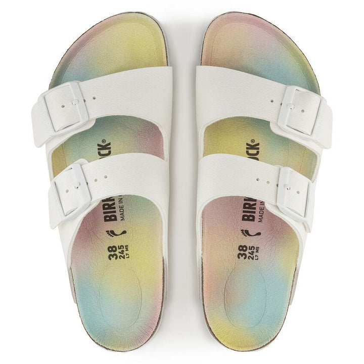 Birkenstock Arizona BS כפכפי בירקנשטוק אריזונה לבן-קשת