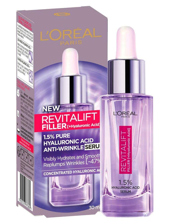 L'Oreal | Revitalift Filler Hyaluronic Acid Anti-Wrinkle Serum | 30ml | סרום לפנים