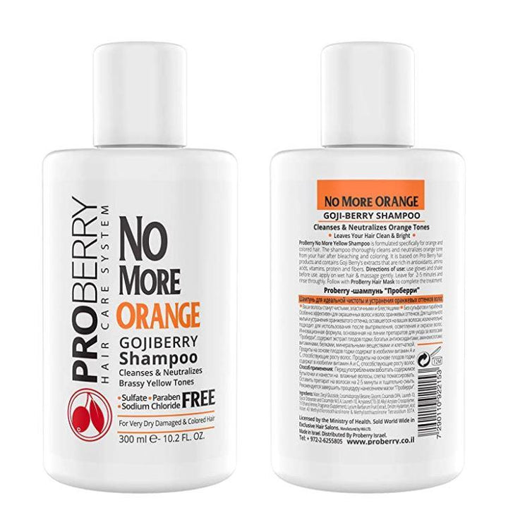 Proberry No more Orange Gojiberry Shampoo 300ml | שמפו לנטרול הגוון הכתום