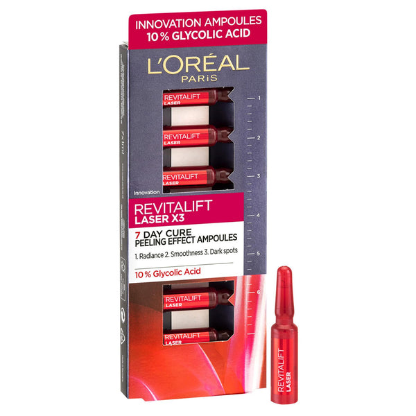 L'Oreal | Revitalift Laser X3 7 Day Cure Peeling Effect | Ampoules 7x1ml | אמפולות פילינג