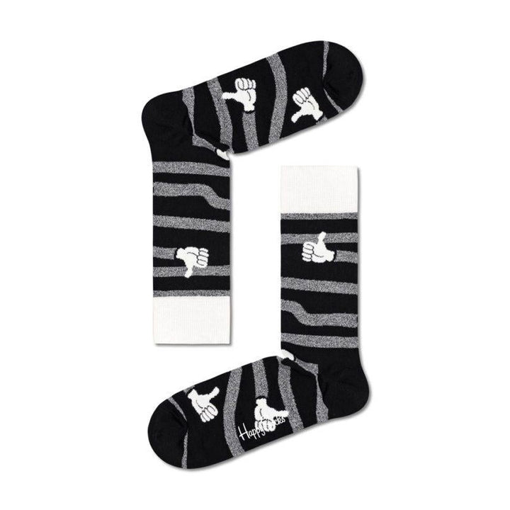 Happy Socks Black & White Socks | מארז 4 גרביים