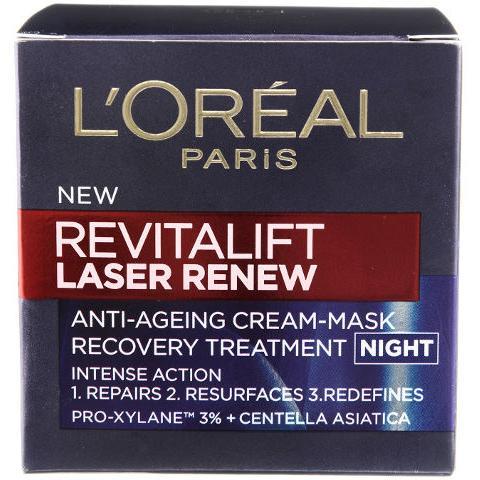 L'Oreal | Revitalift Laser Renew Anti-Ageing Cream-Mask Recovery Night Treatment | 50ml | מסכת לילה