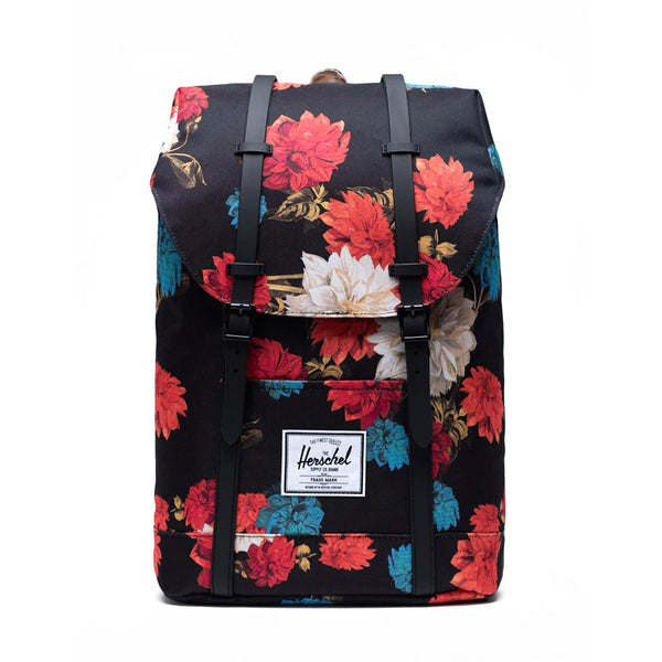  Herschel Supply Co Retreat Vintage Floral Black 15" תיק גב למחשב נייד  